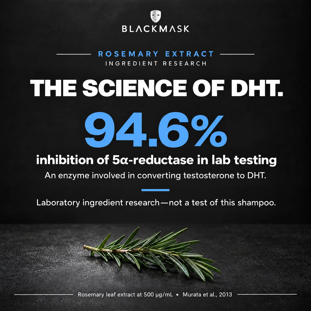 BLACKMASK rosemary research — charcoal studio product graphic