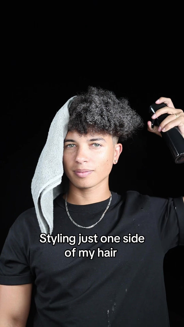 Leave-in + curl cream: one-side test